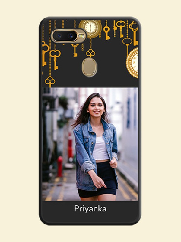 Decorative Design with Text on Space Black Custom Soft Matte Back Cover - Oppo A5s