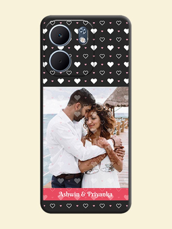 White Color Love Symbols with Text Design on Photo On Space Black Custom Soft Matte Mobile Back Cover - Oppo A5x 5G