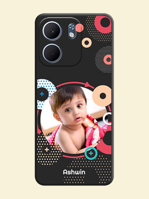 Multicoloured Round Image On Space Black Custom Soft Matte Mobile Back Cover - Oppo A5x 5G