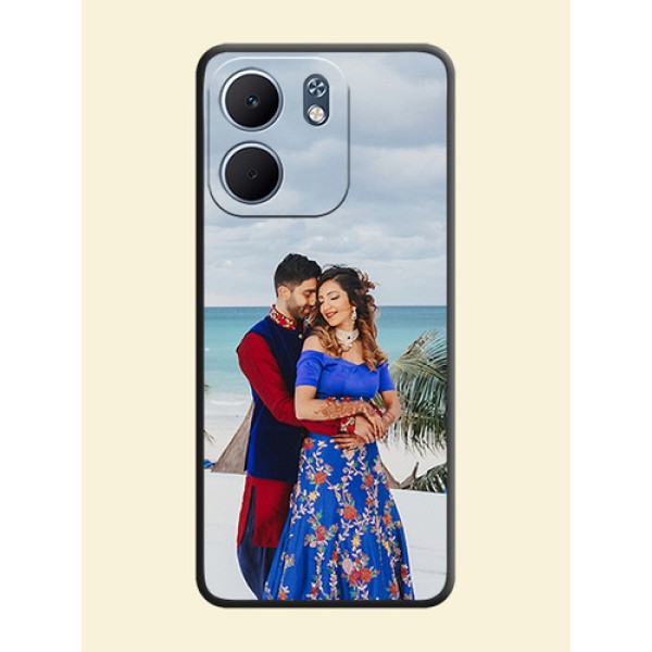 Full Single Pic Upload On Space Black Custom Soft Matte Mobile Back Cover - Oppo A5x 5G Full Single Pic Upload On Space Black Custom Soft Matte Mobile Back Cover - Oppo A5x 5G