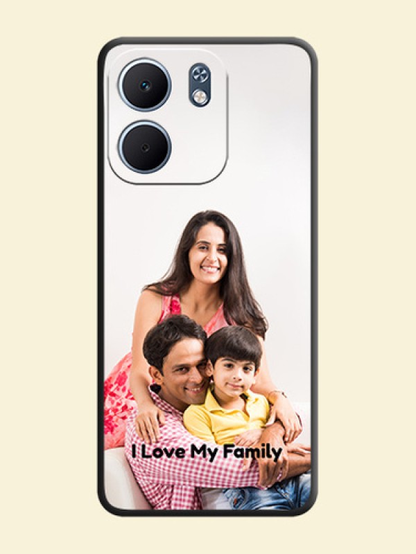 Full Single Pic Upload With Text On Space Black Custom Soft Matte Mobile Back Cover - Oppo A5x 5G