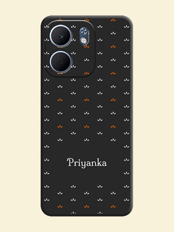 Simple Pattern With Custom Text On Space Black Custom Soft Matte Mobile Back Cover - Oppo A5x 5G