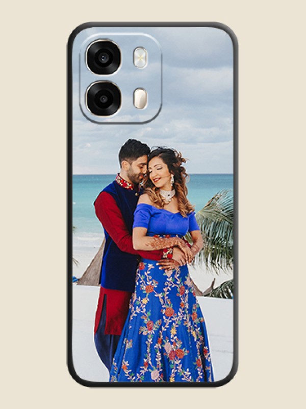 Full Single Pic Upload On Space Black Custom Soft Matte Mobile Back Cover - Oppo A6 Pro 5G