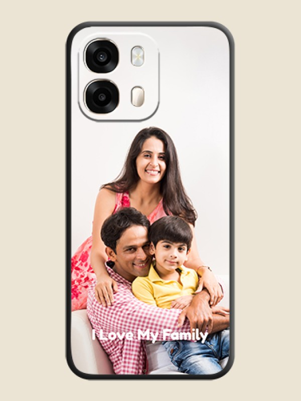 Full Single Pic Upload With Text On Space Black Custom Soft Matte Mobile Back Cover - Oppo A6 Pro 5G