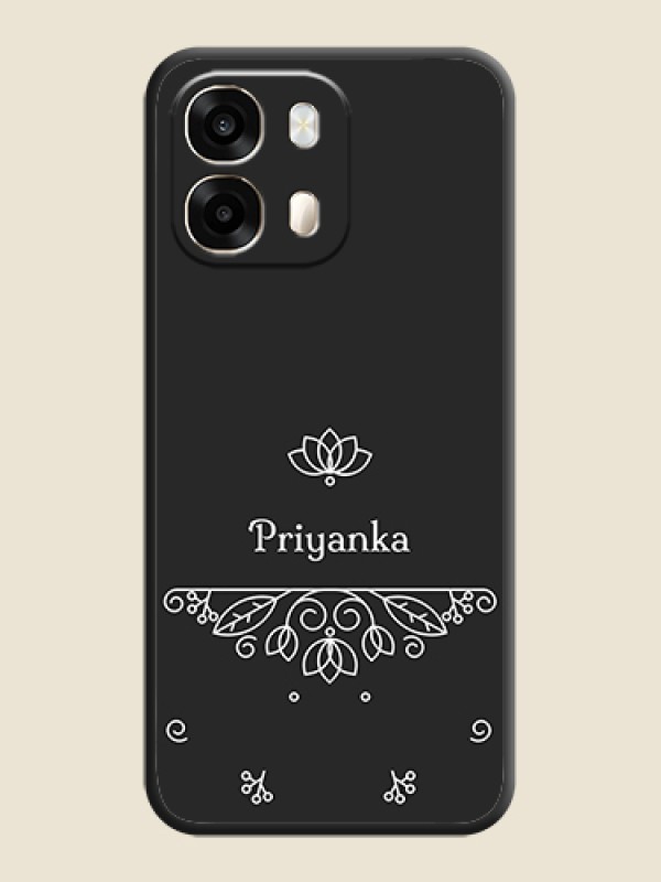 Lotus Garden Custom Text On Space Black Custom Soft Matte Mobile Back Cover - Oppo A6 Pro 5G