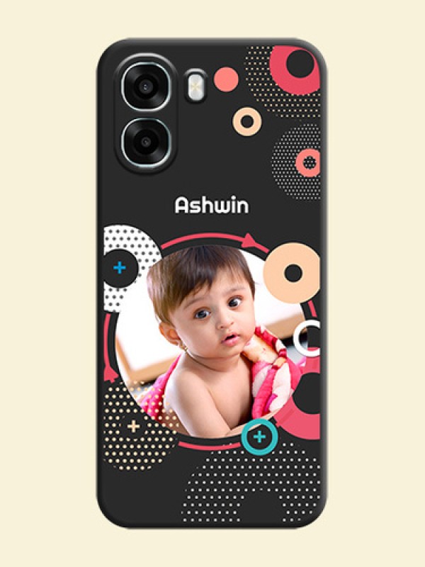 Multicoloured Round Image On Space Black Custom Soft Matte Mobile Back Cover - Oppo A6s 5G
