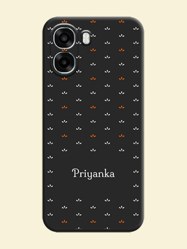 Simple Pattern With Custom Text On Space Black Custom Soft Matte Mobile Back Cover - Oppo A6s 5G