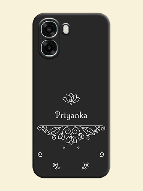 Lotus Garden Custom Text On Space Black Custom Soft Matte Mobile Back Cover - Oppo A6s 5G