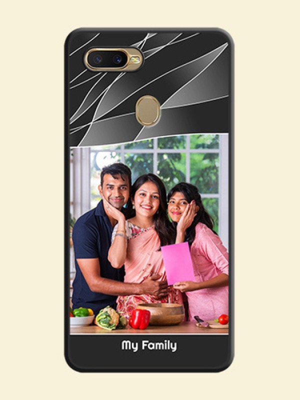 Mixed Wave Lines on Photo on Space Black Soft Matte Mobile Cover - Oppo A7