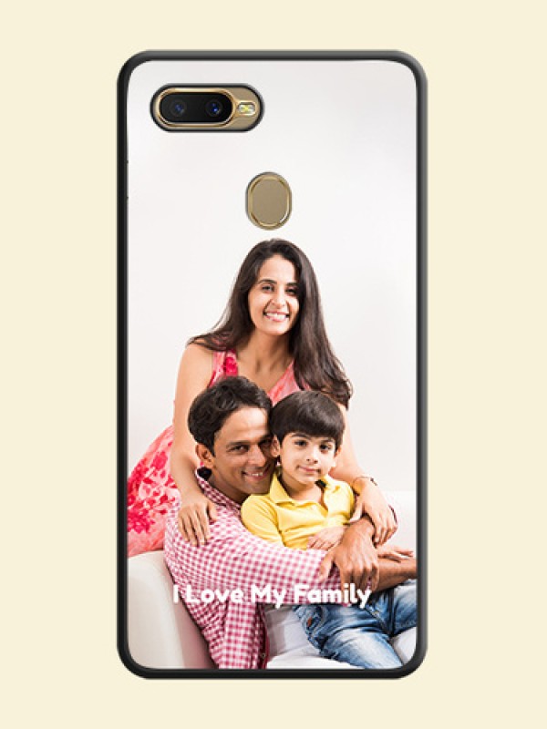Full Single Pic Upload With Text On Space Black Personalized Soft Matte Phone Covers -Oppo A7