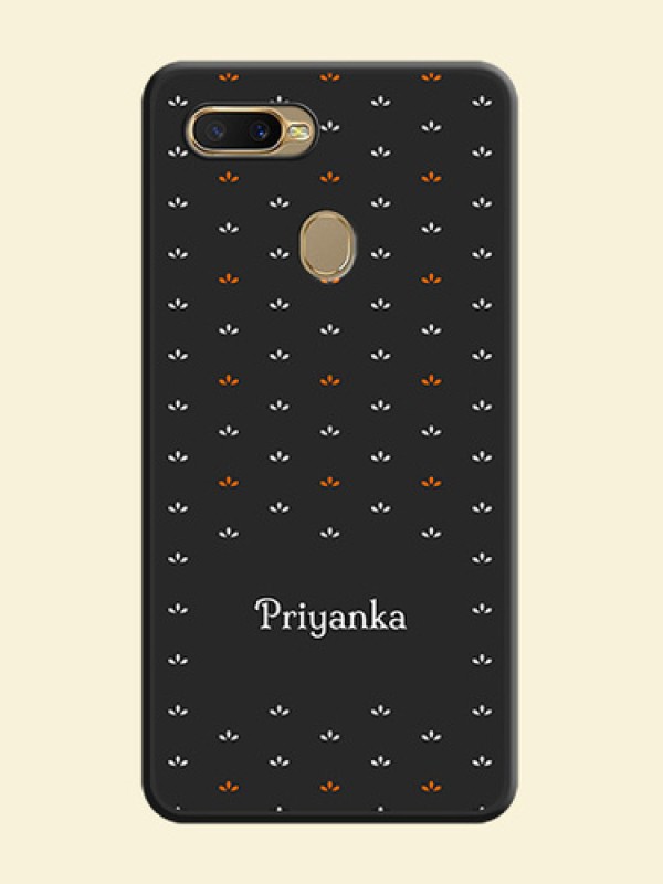 Simple Pattern With Custom Text On Space Black Personalized Soft Matte Phone Covers -Oppo A7