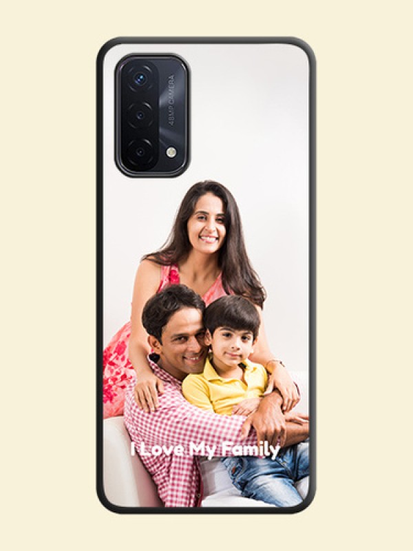 Full Single Pic Upload With Text On Space Black Personalized Soft Matte Phone Covers -Oppo A74 5G