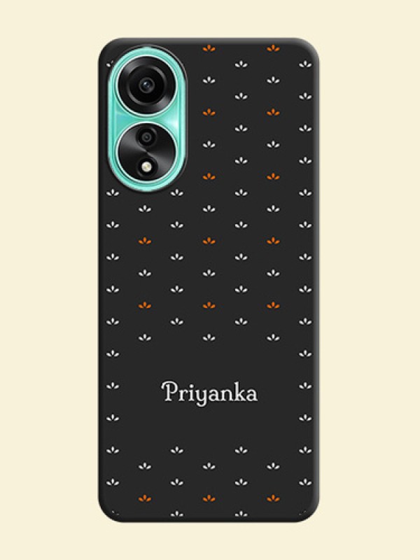 Simple Pattern With Custom Text On Space Black Personalized Soft Matte Phone Covers - Oppo A78 4G