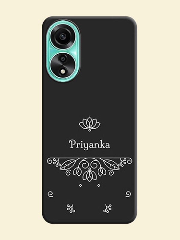 Lotus Garden Custom Text On Space Black Personalized Soft Matte Phone Covers - Oppo A78 4G