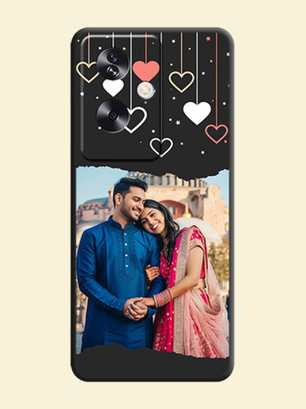 Love Hangings with Splash Wave Picture On Space Black Custom Soft Matte Mobile Back Cover - Oppo A79 5G