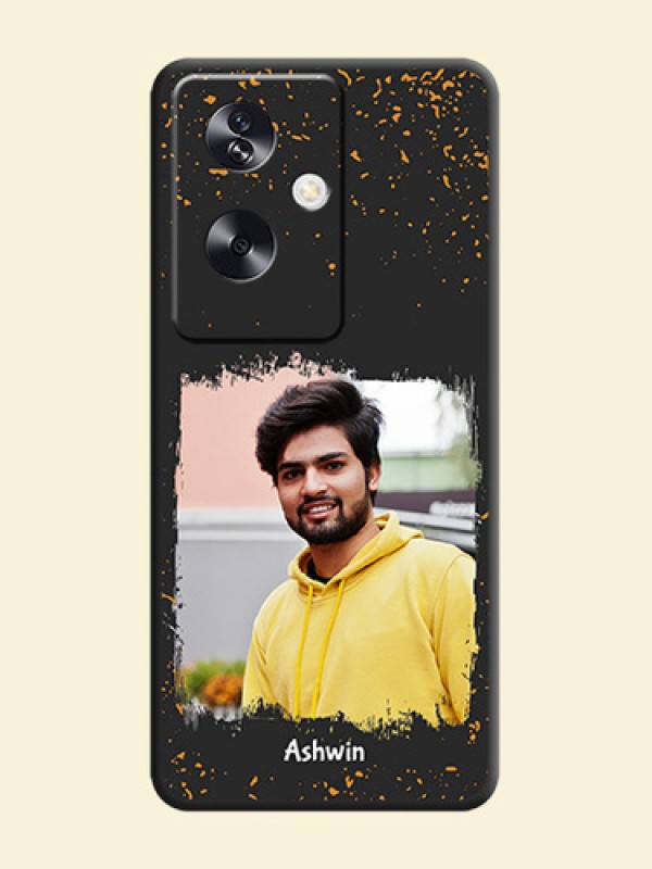 Spray Free Design on Photo On Space Black Custom Soft Matte Mobile Back Cover - Oppo A79 5G