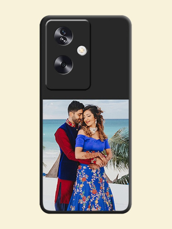 Image Upload With Space Black Color On Custom Soft Matte Mobile Back Cover - Oppo A79 5G