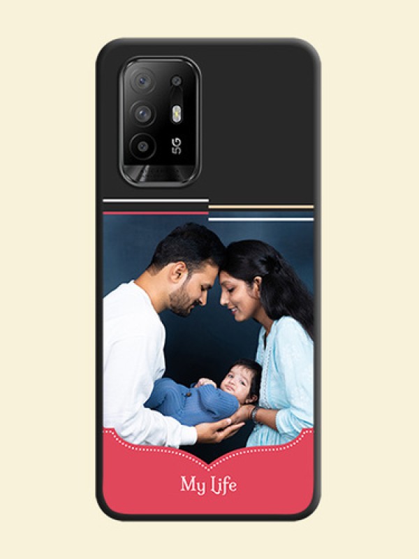 Classic Plain Design with Name on Photo on Space Black Soft Matte Phone Cover - Oppo F19 Pro Plus 5G