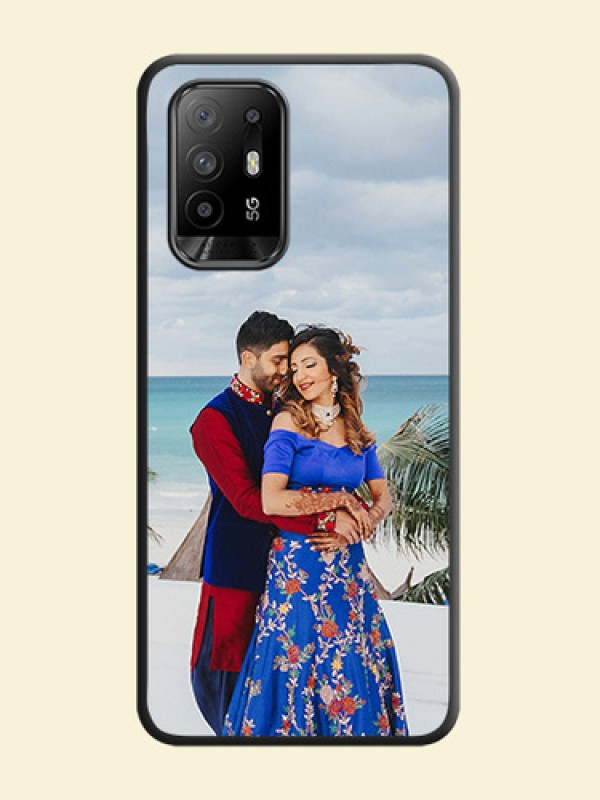 Full Single Pic Upload On Space Black Personalized Soft Matte Phone Covers -Oppo F19 Pro Plus 5G