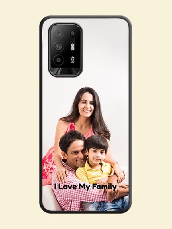 Full Single Pic Upload With Text On Space Black Personalized Soft Matte Phone Covers -Oppo F19 Pro Plus 5G