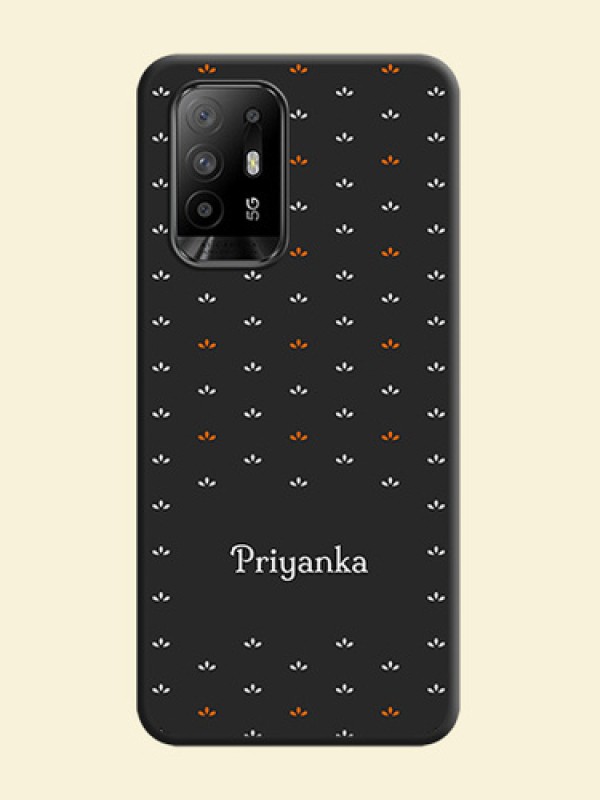 Simple Pattern With Custom Text On Space Black Personalized Soft Matte Phone Covers -Oppo F19 Pro Plus 5G