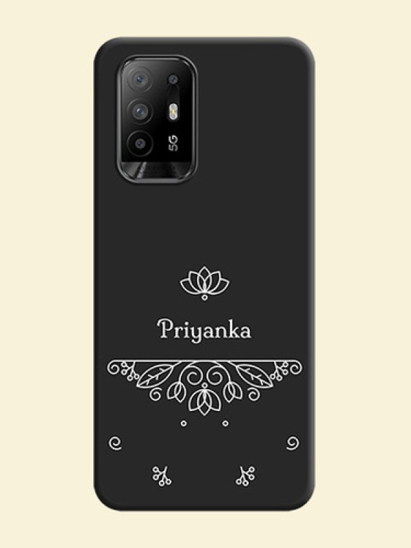Lotus Garden Custom Text On Space Black Personalized Soft Matte Phone Covers -Oppo F19 Pro Plus 5G