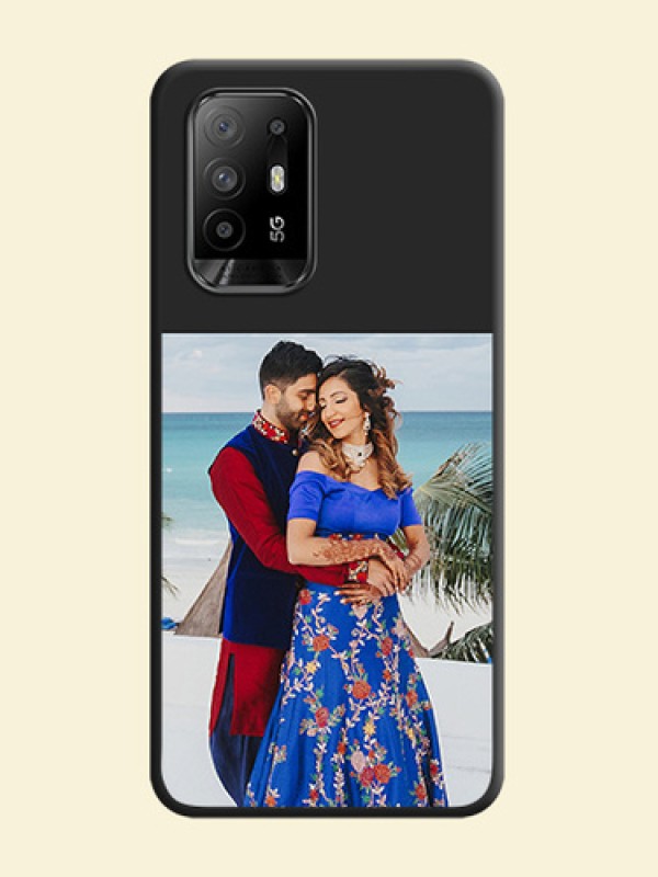 Image Upload With Space Black Color On Custom Soft Matte Mobile Back Cover - Oppo F19 Pro Plus 5G