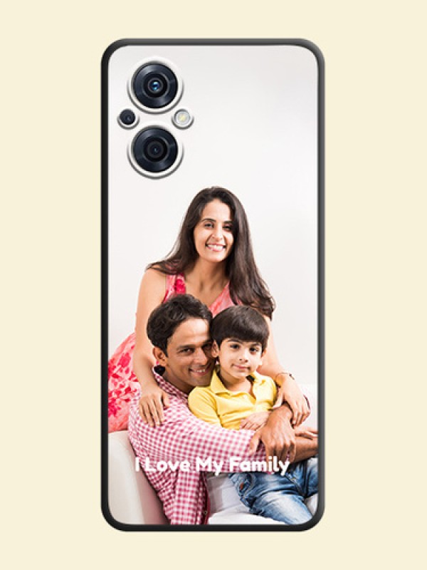 Full Single Pic Upload With Text On Space Black Personalized Soft Matte Phone Covers -Oppo F21 Pro 4G
