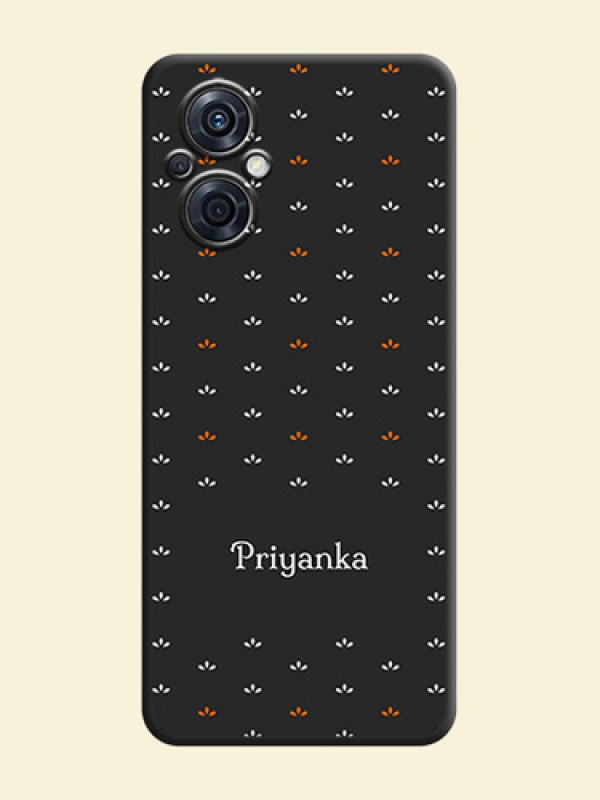 Simple Pattern With Custom Text On Space Black Personalized Soft Matte Phone Covers -Oppo F21 Pro 4G