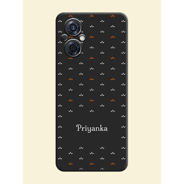 Simple Pattern With Custom Text On Space Black Personalized Soft Matte Phone Covers -Oppo F21S Pro 5G Simple Pattern With Custom Text On Space Black Personalized Soft Matte Phone Covers -Oppo F21S Pro 5G