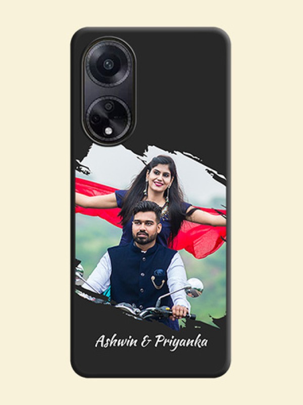 Grunge Brush Strokes - Photo on Space Black Soft Matte Back Cover - Oppo F23 5G