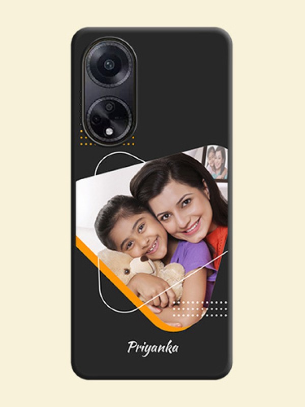 Yellow Triangle - Photo on Space Black Soft Matte Phone Cover - Oppo F23 5G