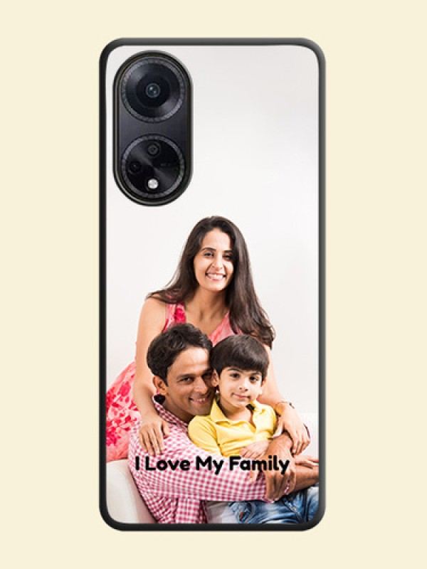 Full Single Pic Upload With Text On Space Black Personalized Soft Matte Phone Covers - Oppo F23 5G