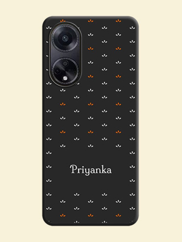 Simple Pattern With Custom Text On Space Black Personalized Soft Matte Phone Covers - Oppo F23 5G