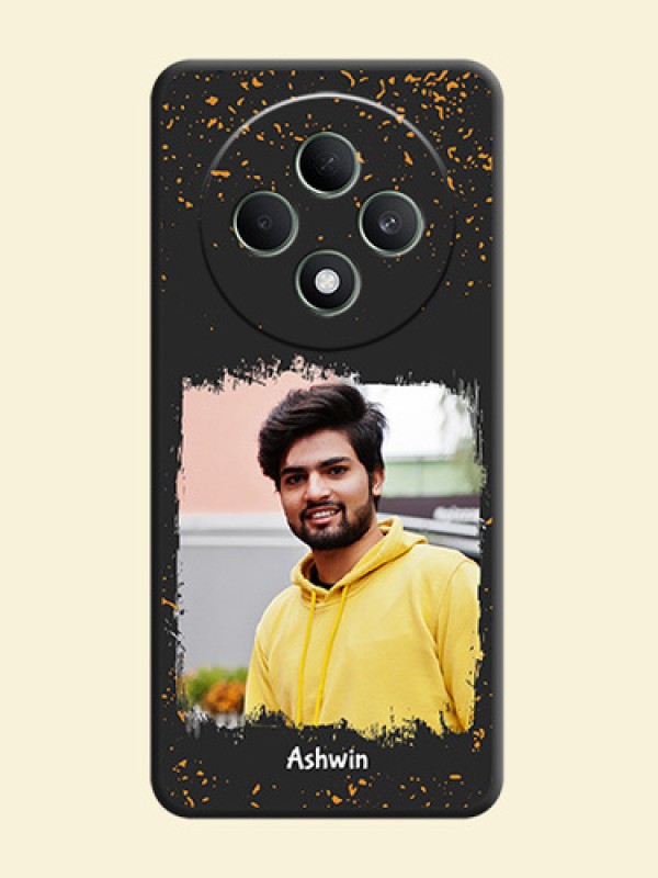 Spray Free Design on Photo On Space Black Custom Soft Matte Mobile Back Cover - Oppo F27 5G