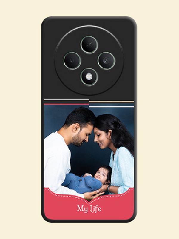 Classic Plain Design with Name On Space Black Custom Soft Matte Mobile Back Cover - Oppo F27 5G
