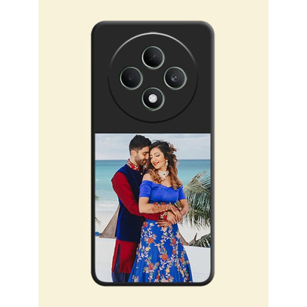 Image Upload With Space Black Color On Custom Soft Matte Mobile Back Cover - Oppo F27 5G