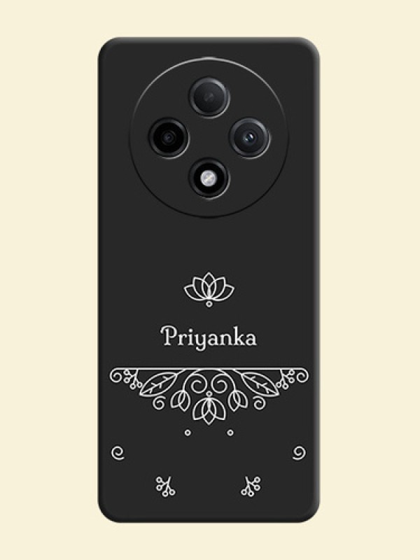 Lotus Garden Custom Text On Space Black Custom Soft Matte Mobile Back Cover - Oppo F27 Pro Plus 5G