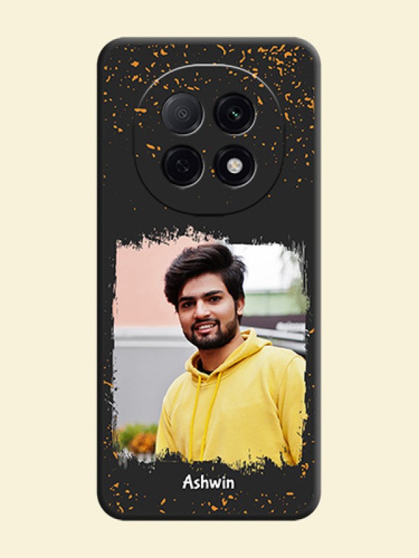 Spray Free Design on Photo On Space Black Custom Soft Matte Mobile Back Cover - Oppo F29 5G