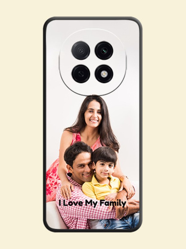 Full Single Pic Upload With Text On Space Black Custom Soft Matte Mobile Back Cover - Oppo F29 5G