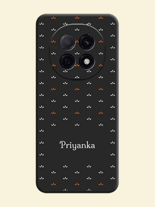 Simple Pattern With Custom Text On Space Black Custom Soft Matte Mobile Back Cover - Oppo F29 5G