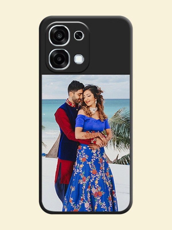 Image Upload With Space Black Color On Custom Soft Matte Mobile Back Cover - Oppo F31 5G