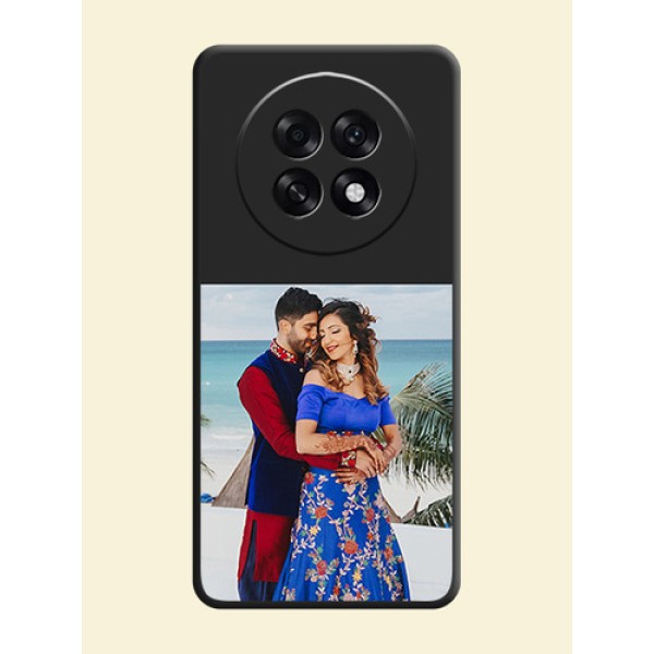 Image Upload With Space Black Color On Custom Soft Matte Mobile Back Cover - Oppo F31 Pro Plus 5G