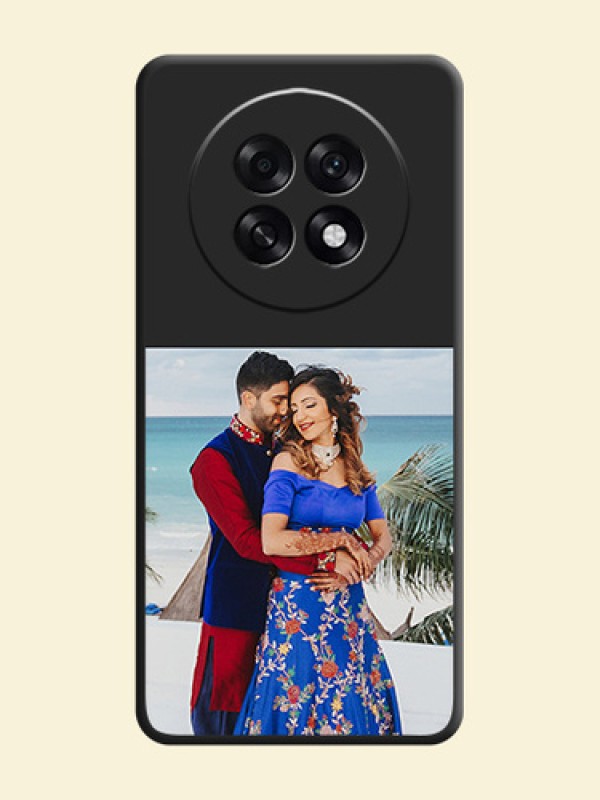 Image Upload With Space Black Color On Custom Soft Matte Mobile Back Cover - Oppo F31 Pro Plus 5G