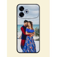 Full Single Pic Upload On Space Black Custom Soft Matte Mobile Back Cover - Oppo F33 Pro 5G