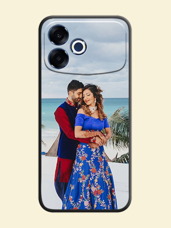Full Single Pic Upload On Space Black Custom Soft Matte Mobile Back Cover - Oppo F33 Pro 5G