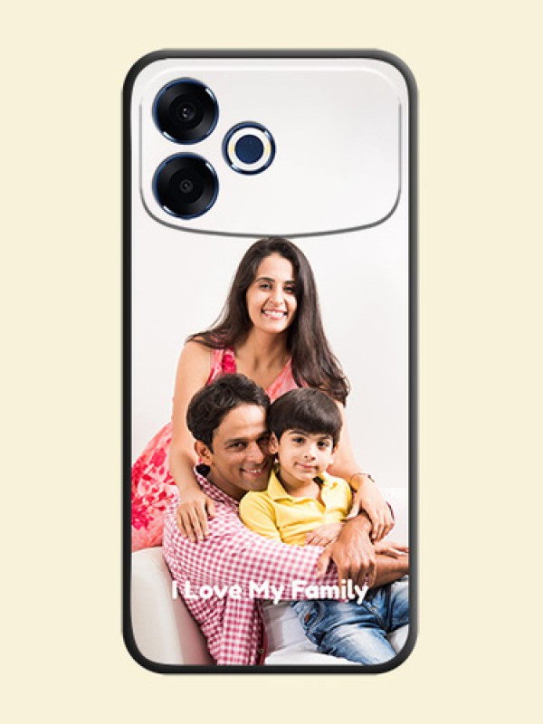 Full Single Pic Upload With Text On Space Black Custom Soft Matte Mobile Back Cover - Oppo F33 Pro 5G