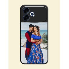Image Upload With Space Black Color On Custom Soft Matte Mobile Back Cover - Oppo F33 Pro 5G