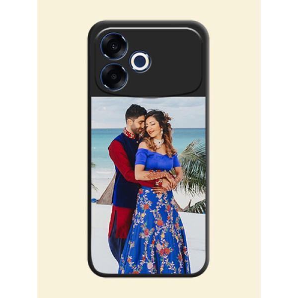 Image Upload With Space Black Color On Custom Soft Matte Mobile Back Cover - Oppo F33 Pro 5G