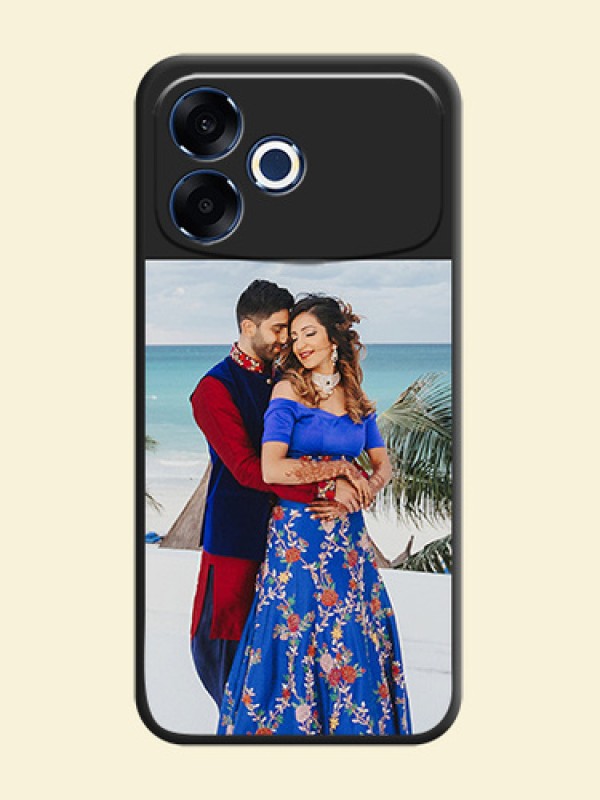 Image Upload With Space Black Color On Custom Soft Matte Mobile Back Cover - Oppo F33 Pro 5G